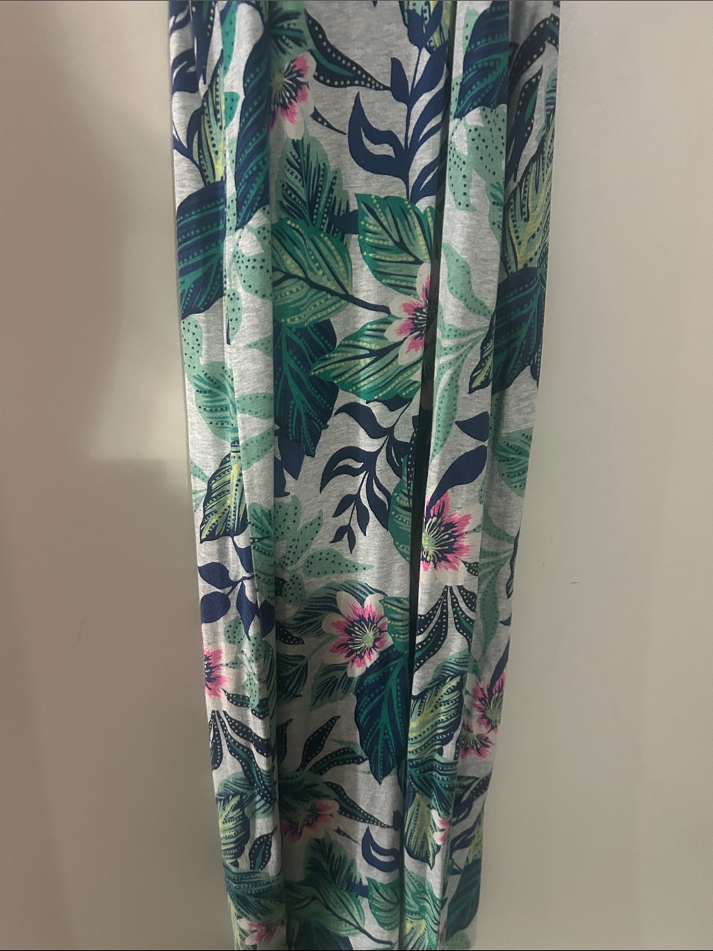 GAP Blue Green Pink Tropical-Print Spaghetti-Strap Maxi Dress - Picture 8 of 8